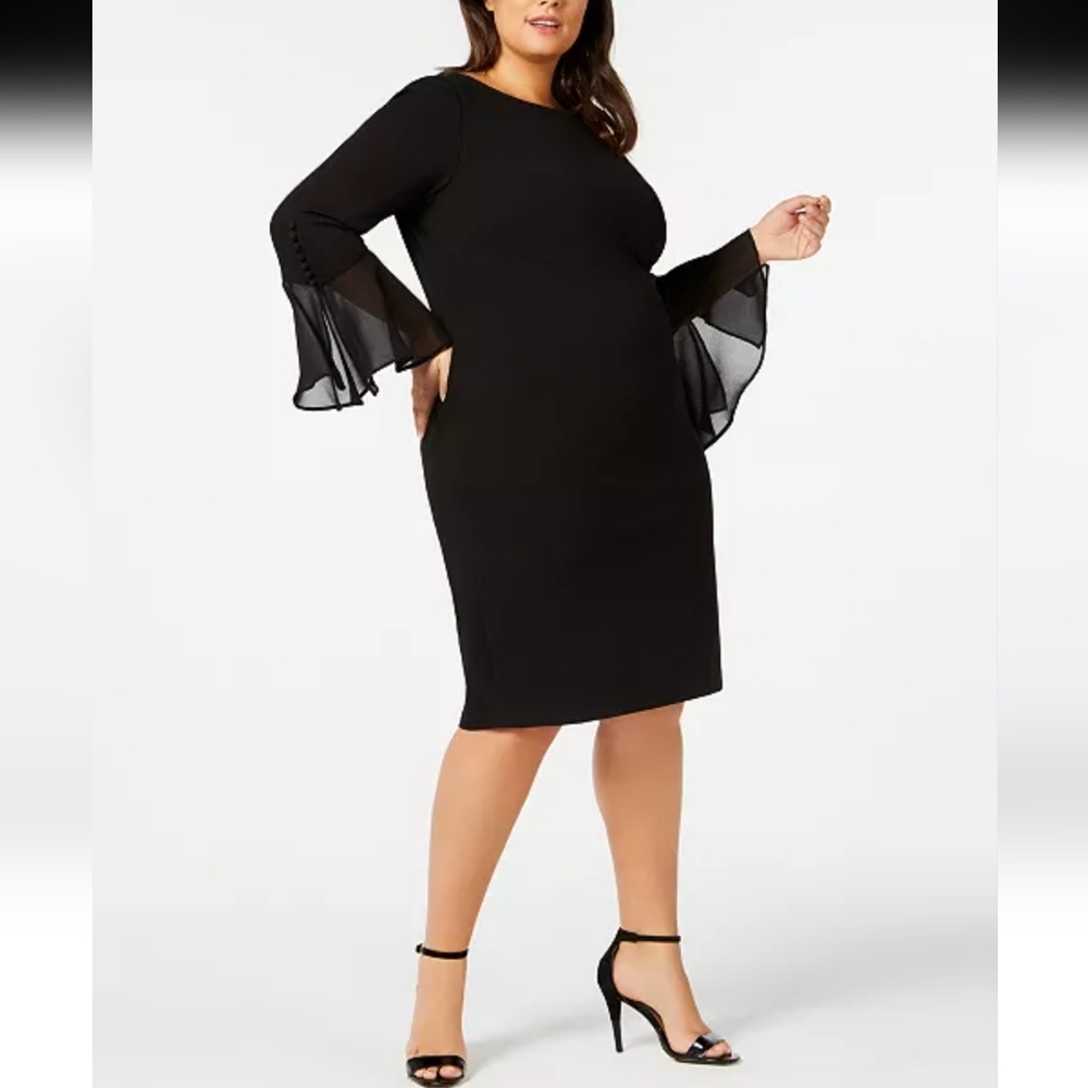 Calvin Klein Black Long Sleeve Dress